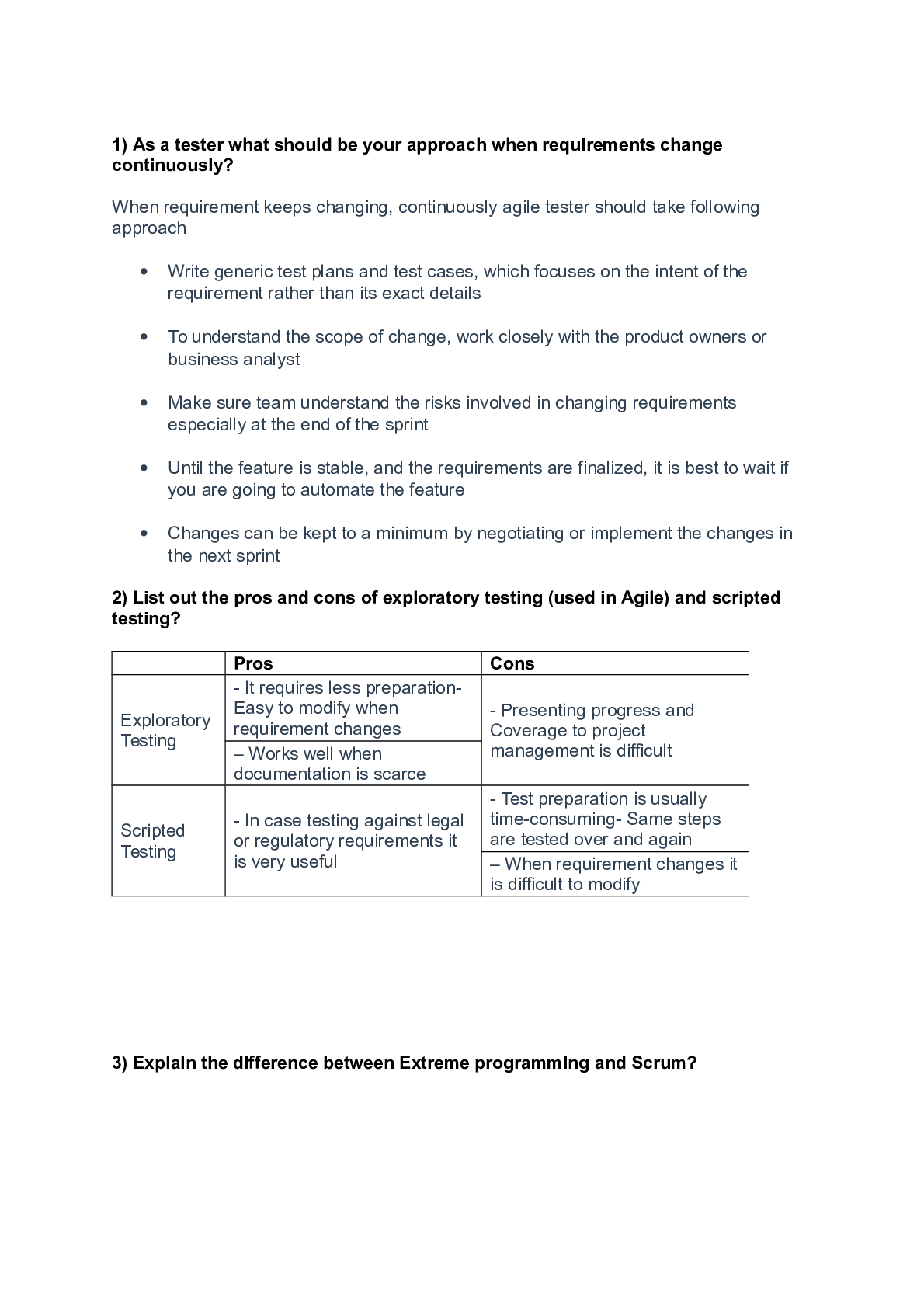 Agile Questions And Answers